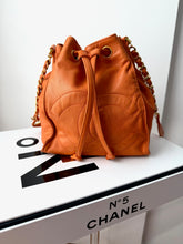 Vintage CHANEL Timeless Orange Lambskin Bucket Bag