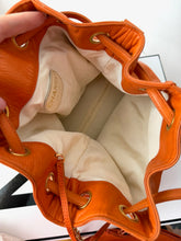 Vintage CHANEL Timeless Orange Lambskin Bucket Bag
