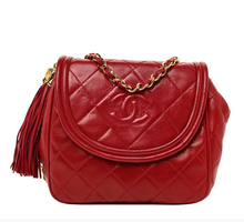 Vintage CHANEL Lambskin Quilted Flap Tassel Camera Bag | 1991