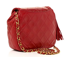Vintage CHANEL Lambskin Quilted Flap Tassel Camera Bag | 1991